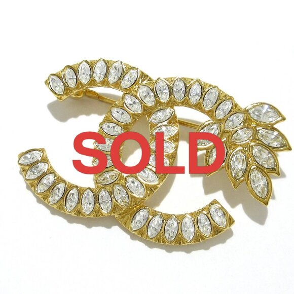 CHANEL - Gold Hardware Zirconia Brooch 747-062725 - Picture 1 of 6